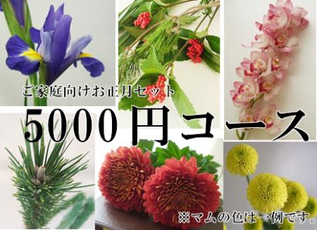 【生花】ご家庭向けお正月セット5000円コース※12/24-29お届け