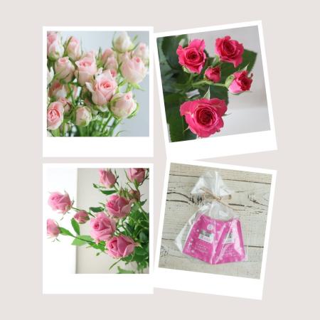 【直前】スプレーバラ ロケラニ・マウイ15本セット(おまかせピンク3種) 【生花】☆