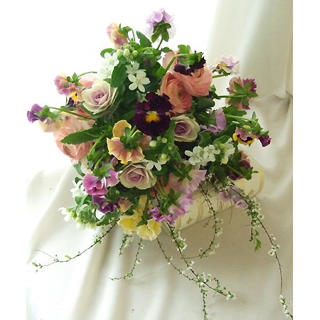 花卉手卷 セール】花柄フラワープリント&アート柄ストレートセミワイド