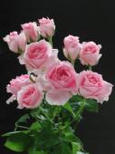 メードイン　イタリア　ピンク薔薇　美品　作家　手作り花瓶　マリーアントワネット メードインイタリアピンク薔薇美品作家手作り花瓶マリー