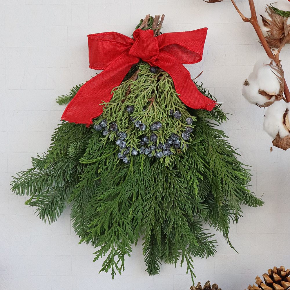 生花】オレゴン産 クリスマス ミニスワッグ【空輸便】 - 花材通販は