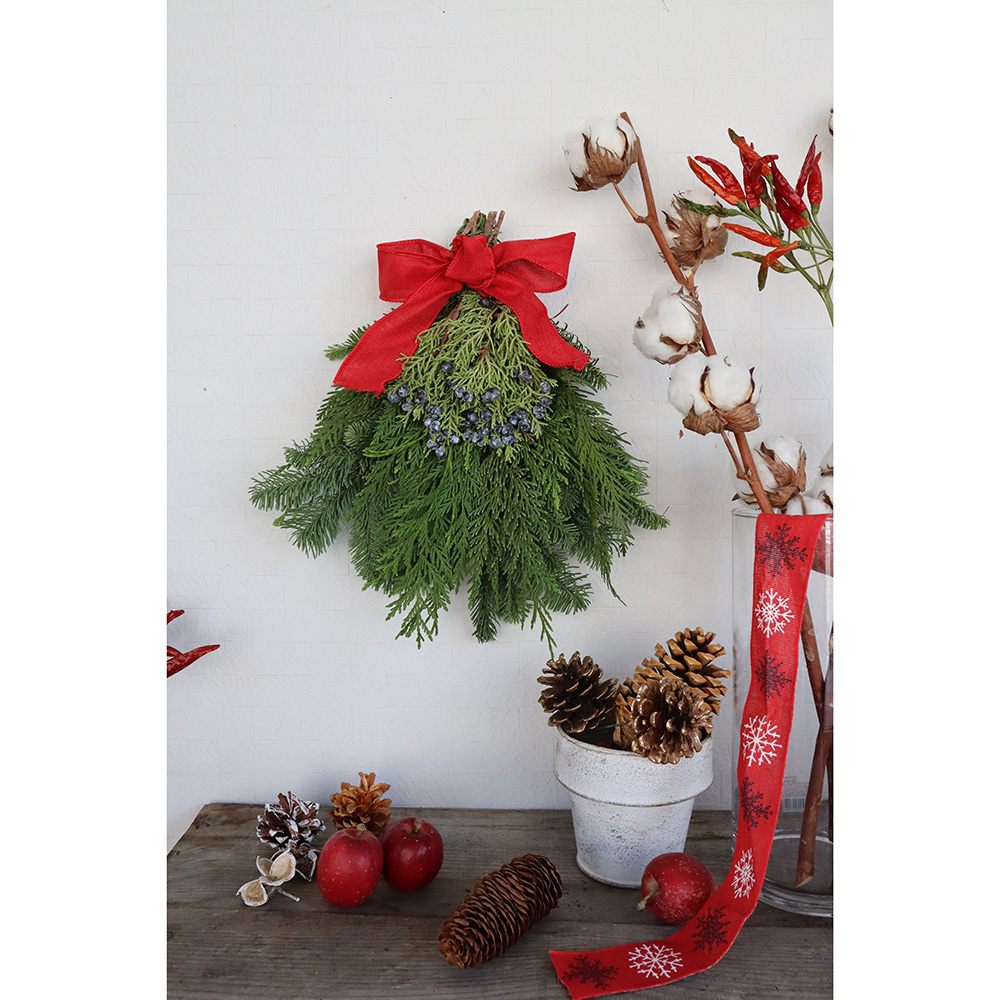 生花】オレゴン産 クリスマス ミニスワッグ【空輸便】 - 花材通販は