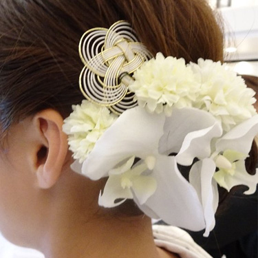 嫁ぐ日に贈る髪飾り　白無垢