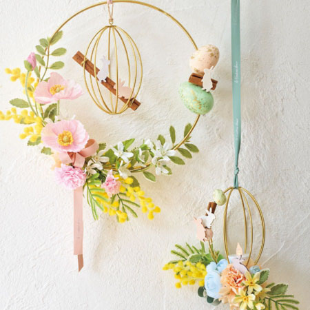 卵とうさぎイースターアレンジ